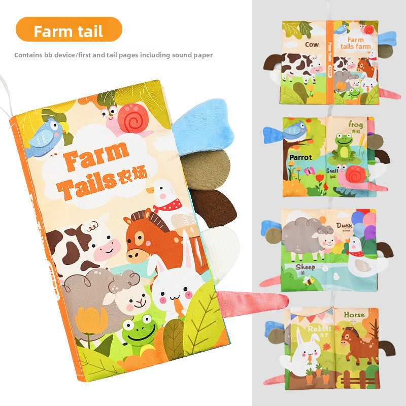 Three-dimensional fruit and vegetable dinosaur tail early education book