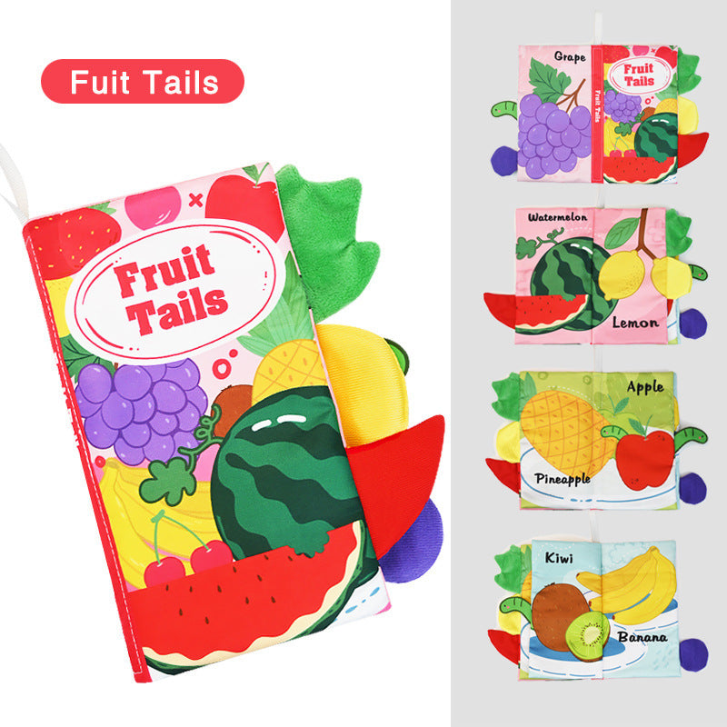 Three-dimensional fruit and vegetable dinosaur tail early education book