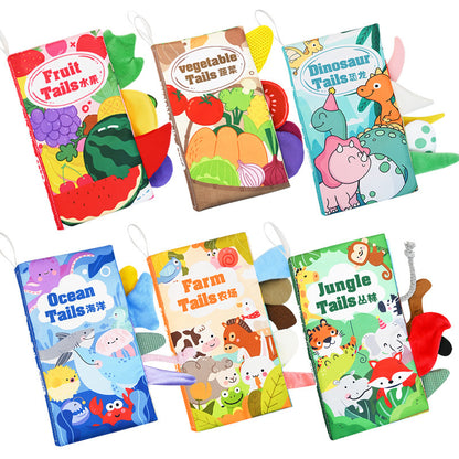 Three-dimensional fruit and vegetable dinosaur tail early education book