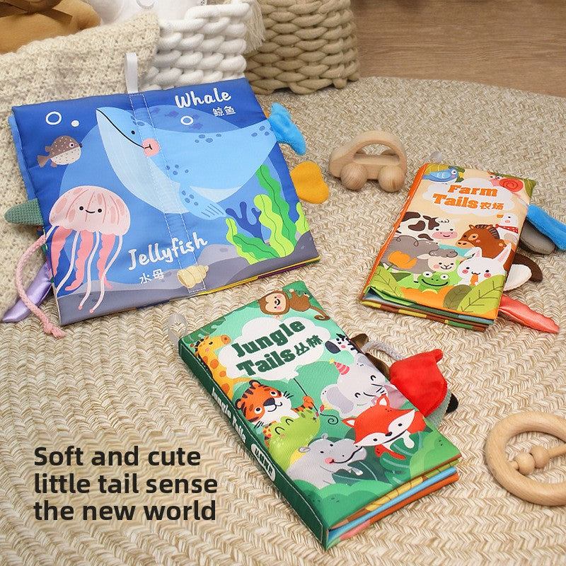 Three-dimensional fruit and vegetable dinosaur tail early education book