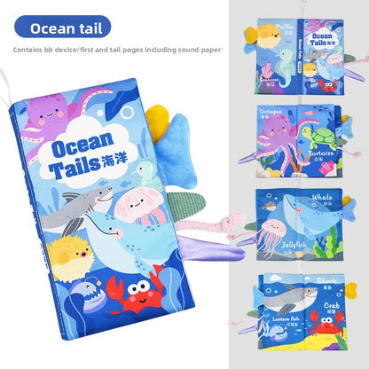 Three-dimensional fruit and vegetable dinosaur tail early education book