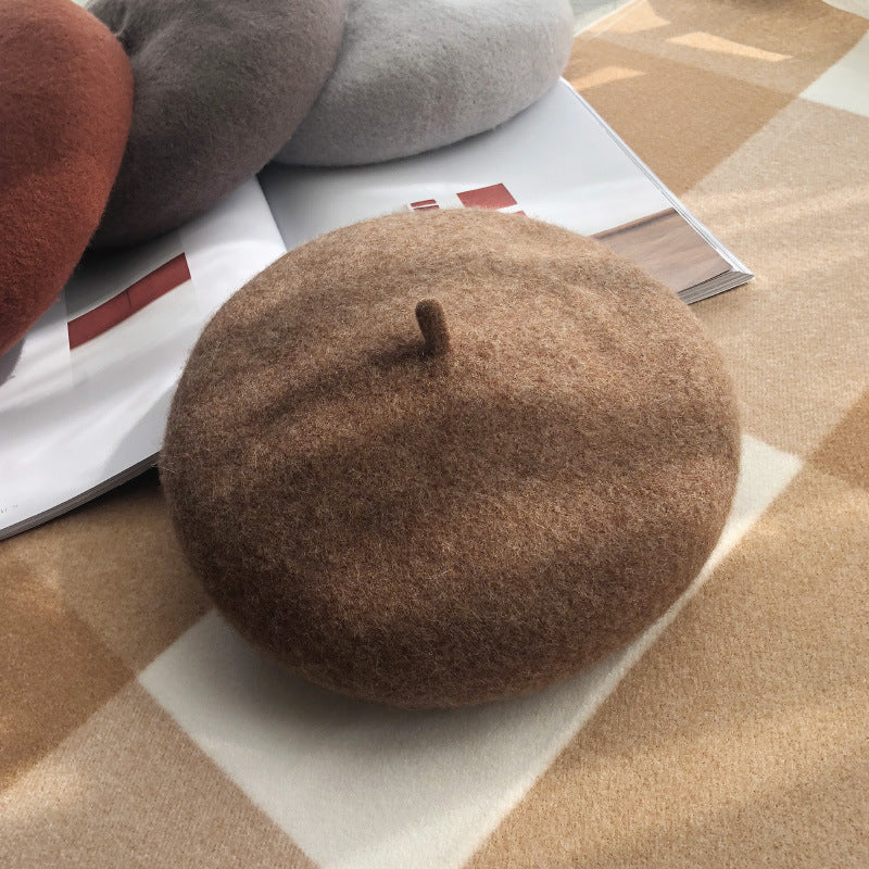 Three-dimensional wool pumpkin hat