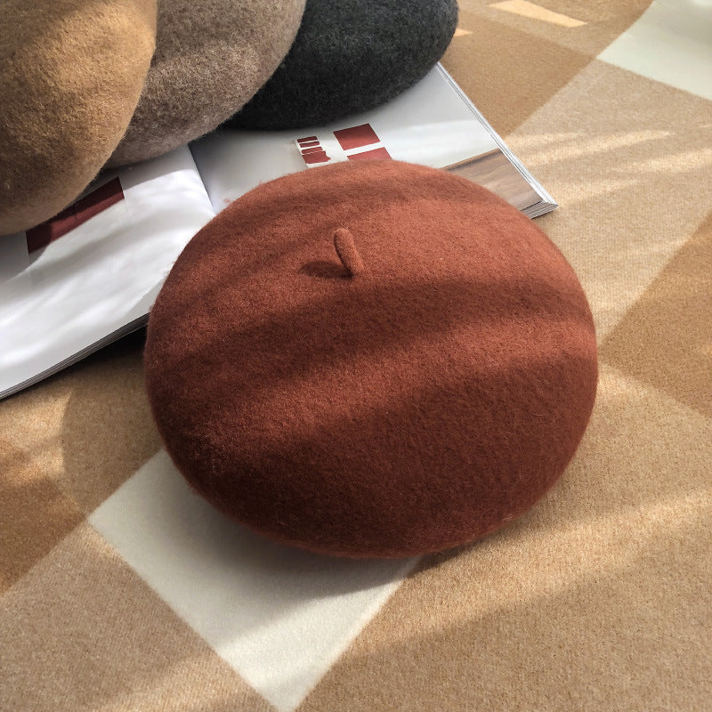 Three-dimensional wool pumpkin hat