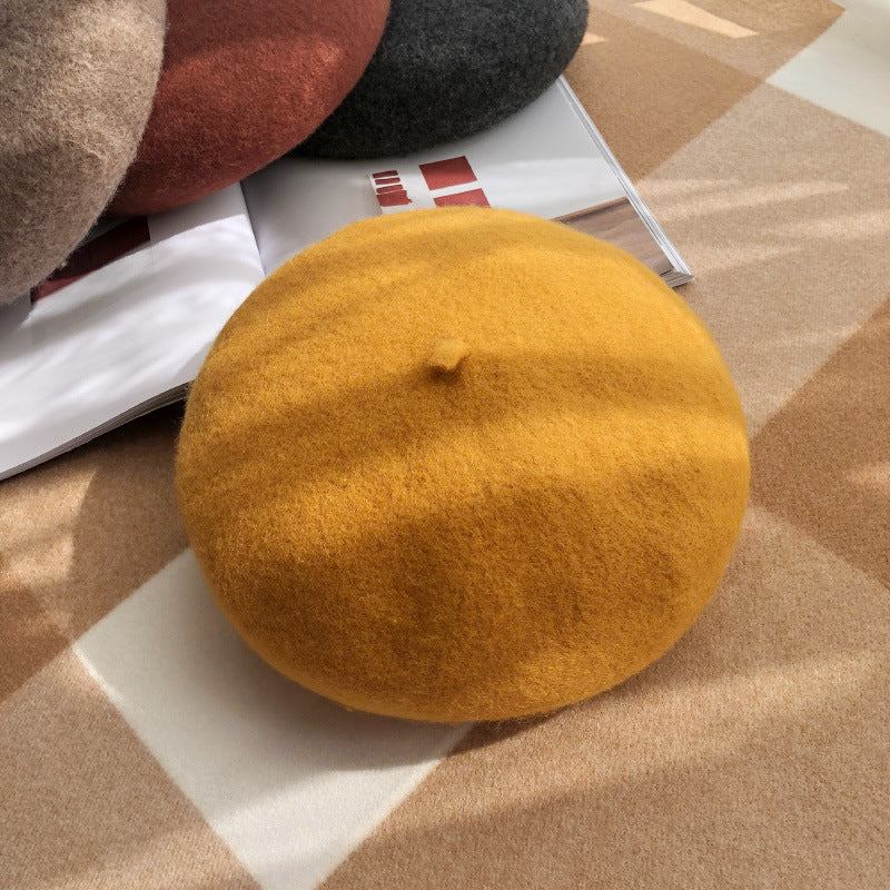 Three-dimensional wool pumpkin hat