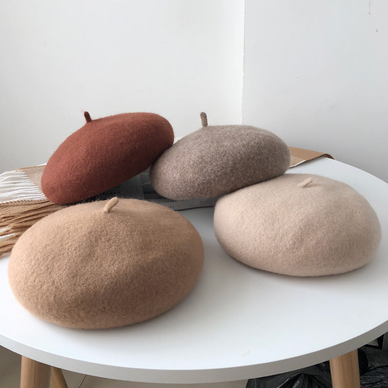 Three-dimensional wool pumpkin hat