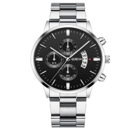 Three-eyed men's quartz watch