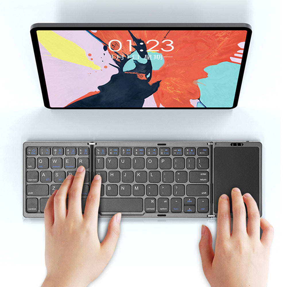Three-fold keyboard