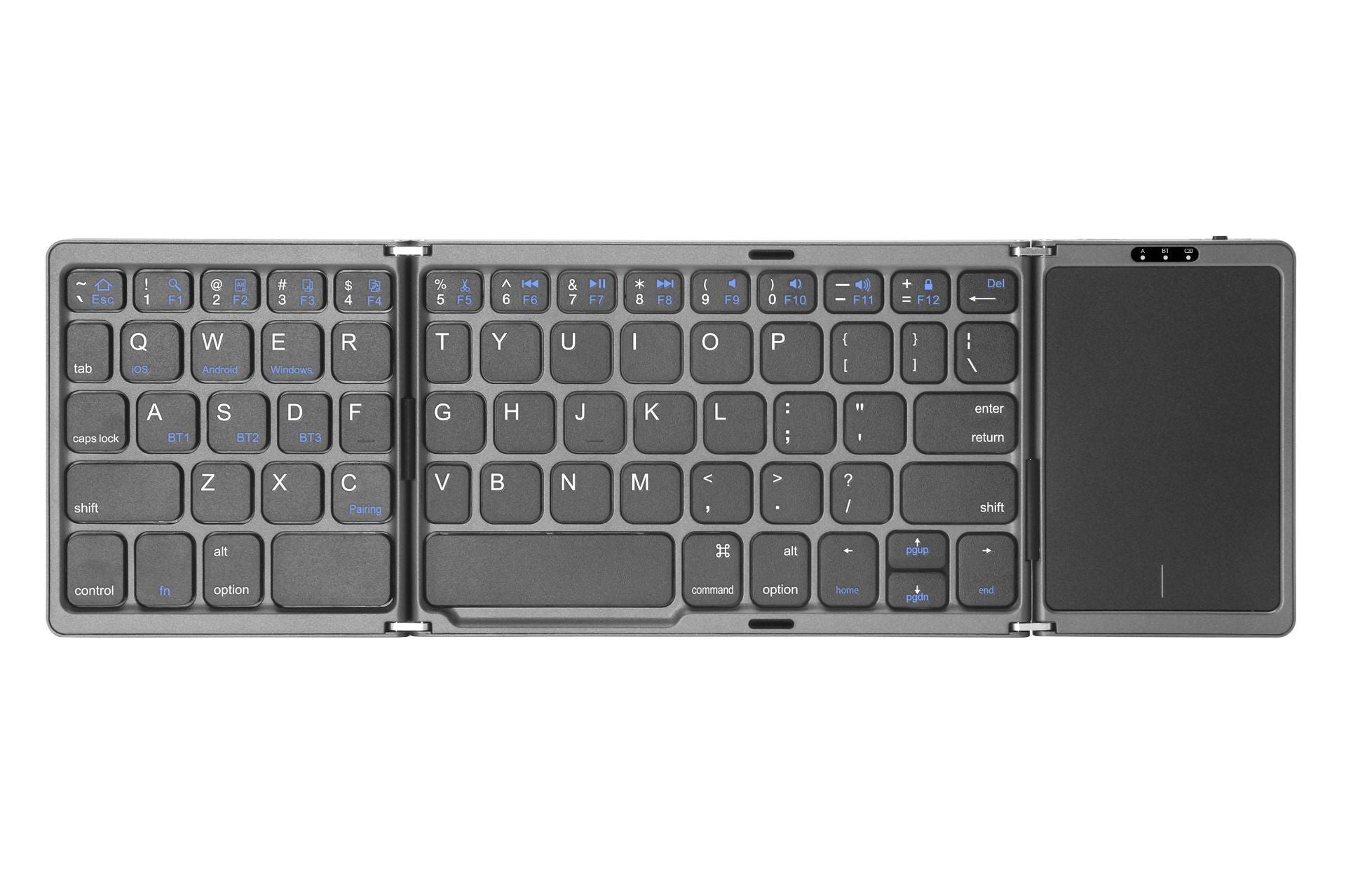 Three-fold keyboard