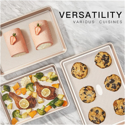Three Golden Baking Pans