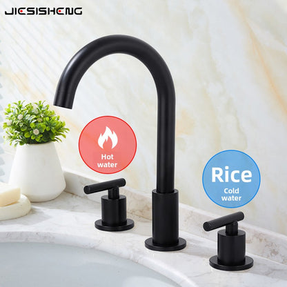 Three Hole Bathroom Sink Faucet