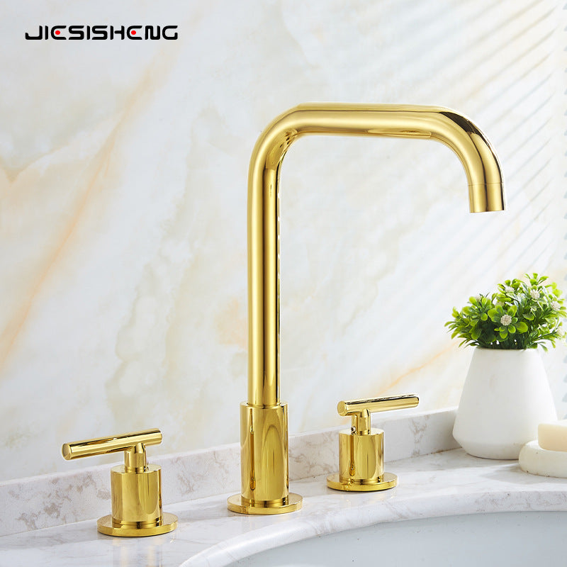 Three Hole Bathroom Sink Faucet