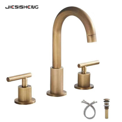 Three Hole Bathroom Sink Faucet