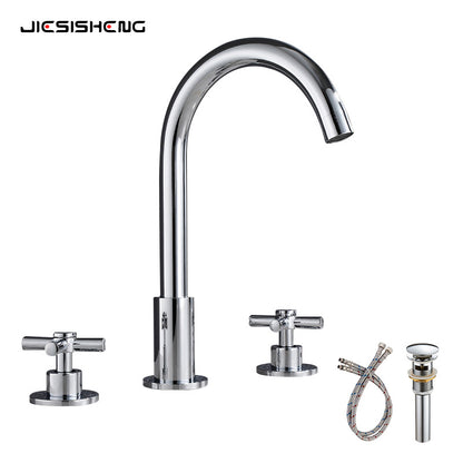 Three Hole Bathroom Sink Faucet