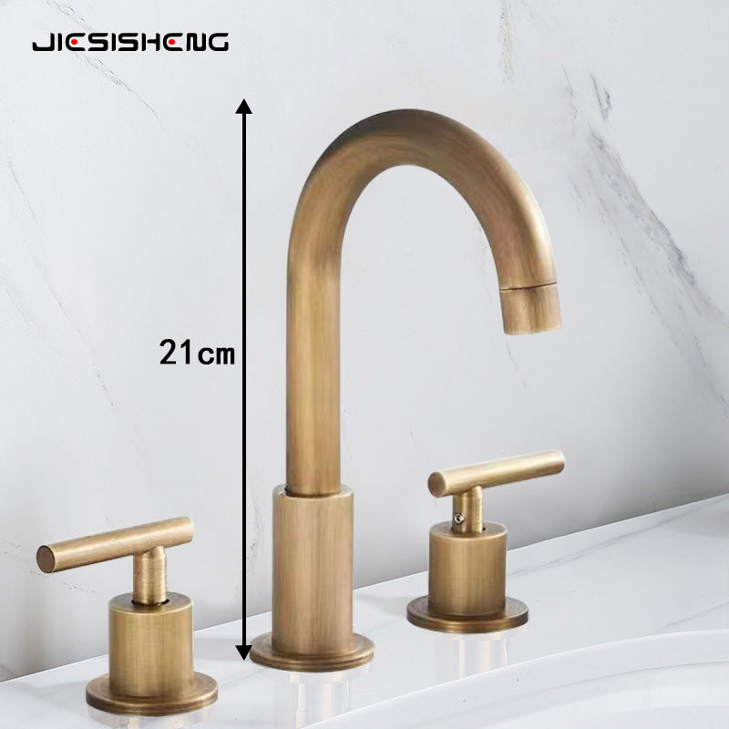 Three Hole Bathroom Sink Faucet