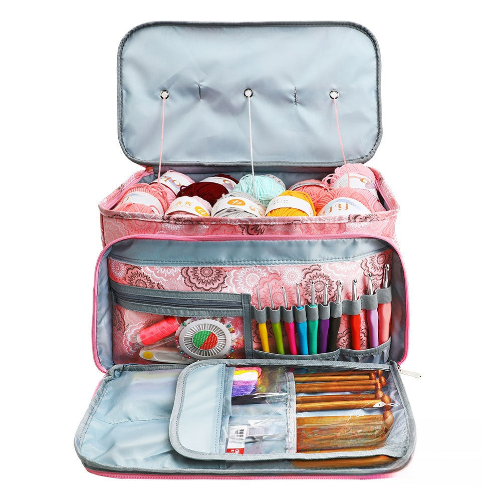 Three-Hole Crochet Storage Bag