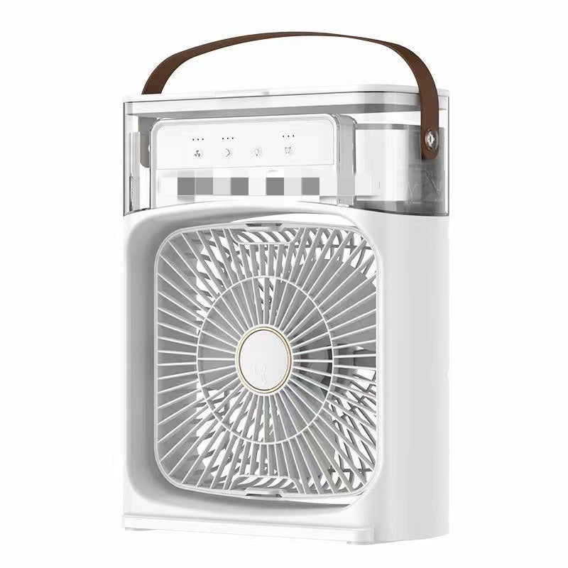 Three-hole spray dual-fan desktop strong wind cooling electric fan Portable fan for office and dormitory