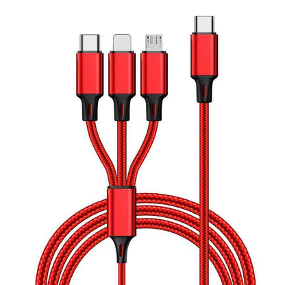 Three-in-one car charging cable
