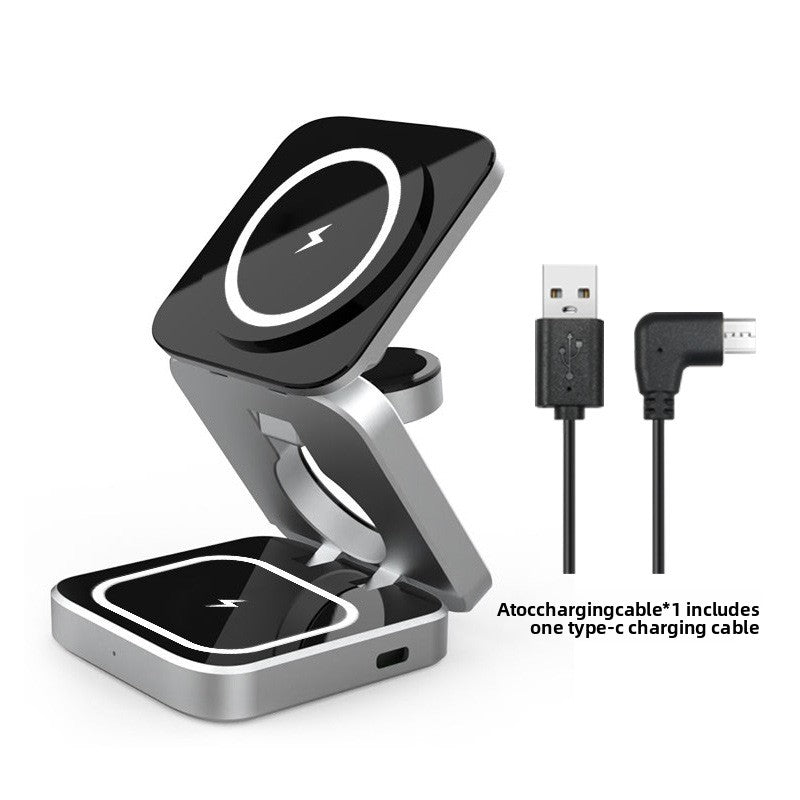 three-in-one charger mobile phone bracket charger