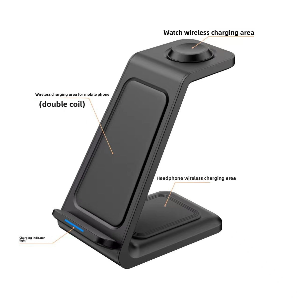 Three-in-One Desktop Wireless Charger