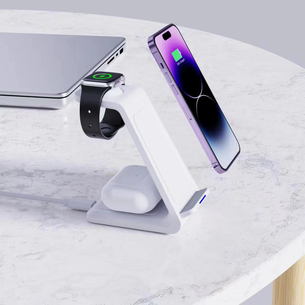 Three-in-One Desktop Wireless Charger