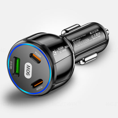 Three-In-One Dual-Line Car Charger