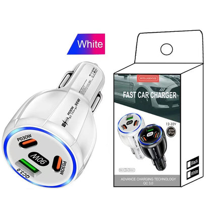 Three-In-One Dual-Line Car Charger