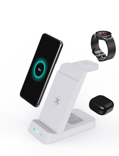 Three-in-One Fast Wireless Charger for iPhone and Samsung