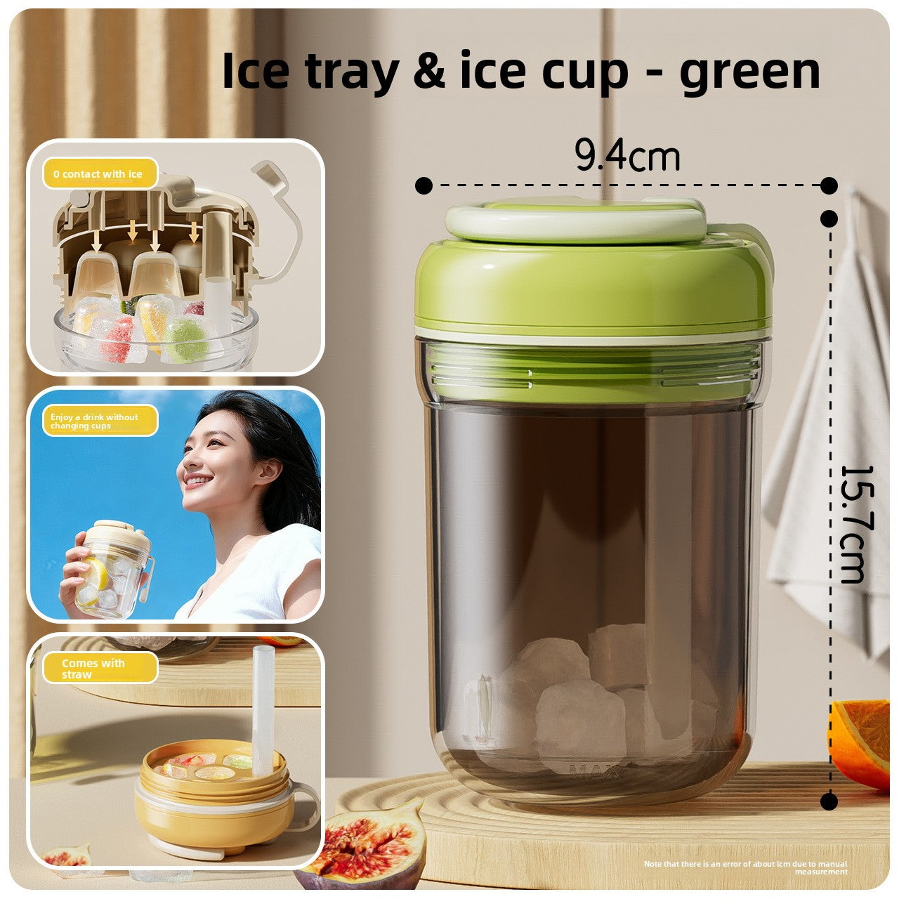 Three-In-One Ice Cube Mold Water Cup