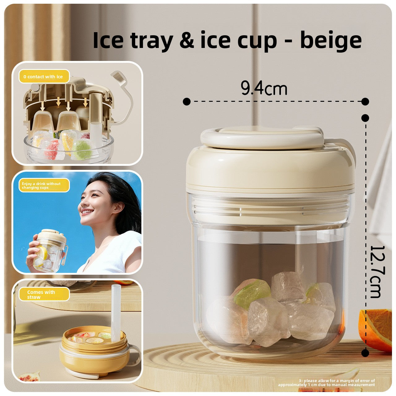 Three-In-One Ice Cube Mold Water Cup