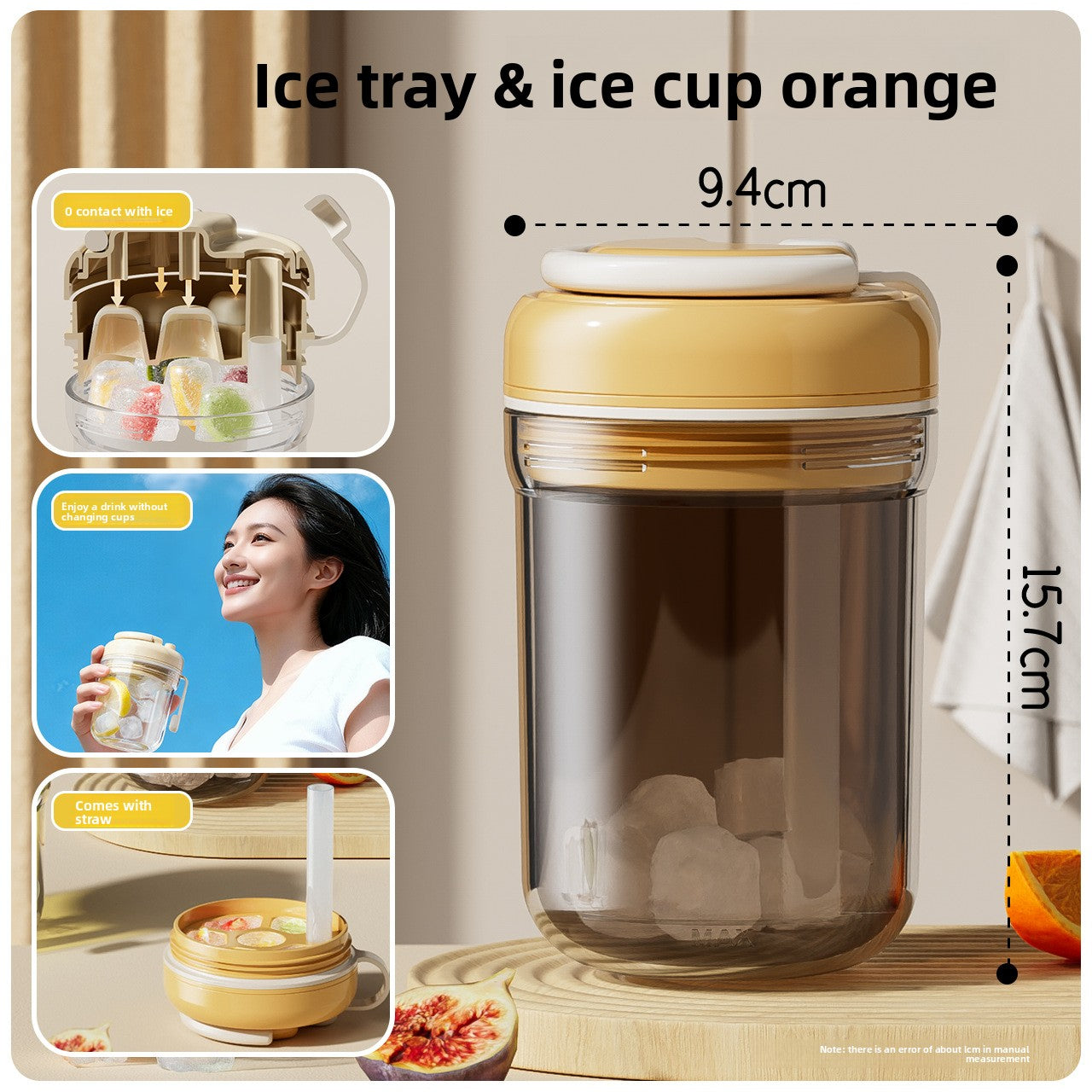Three-In-One Ice Cube Mold Water Cup