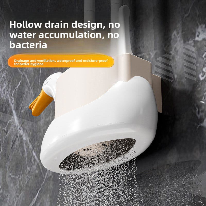 Three-in-One Toilet Brush Wall Mount Set