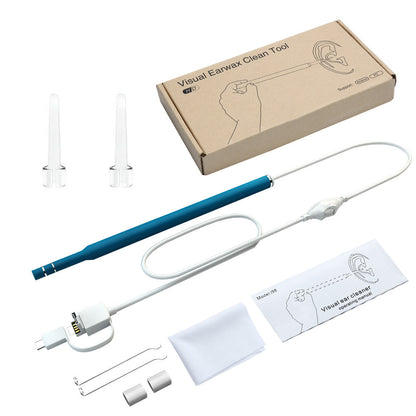 Three-in-one visual ear scoop
