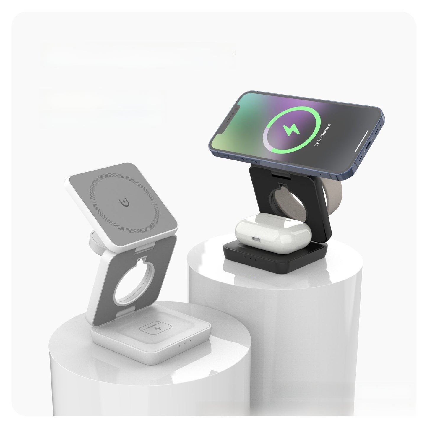 Three-in-One Wireless Charger for Apple Devices