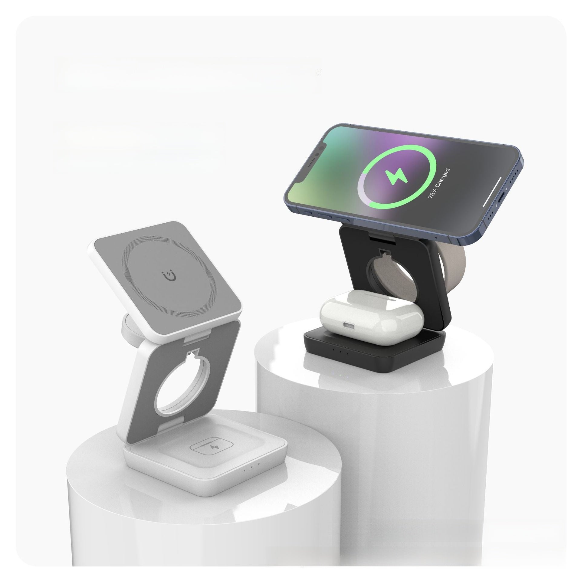 Three-in-One Wireless Charger for Apple Devices