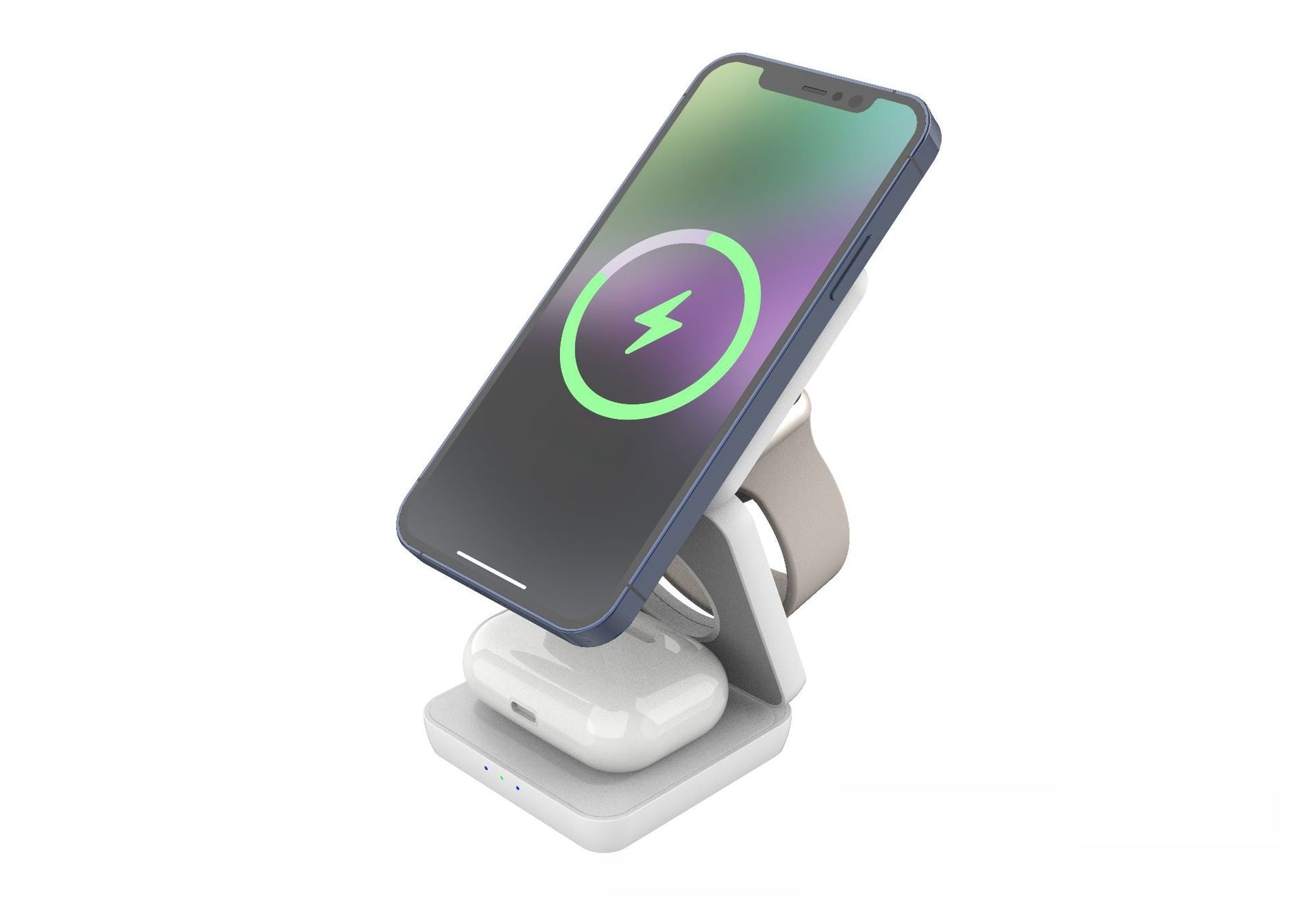 Three-in-One Wireless Charger for Apple Devices
