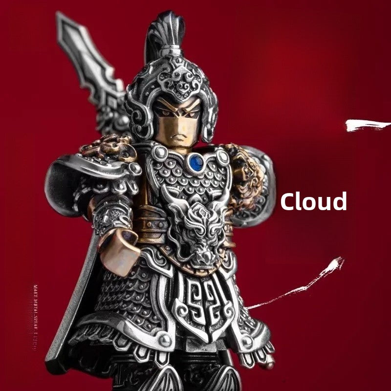 Three Kingdoms Zhao Yun Copper Collectible Figurine