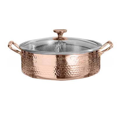 Three-layer stainless steel twin-basin pot