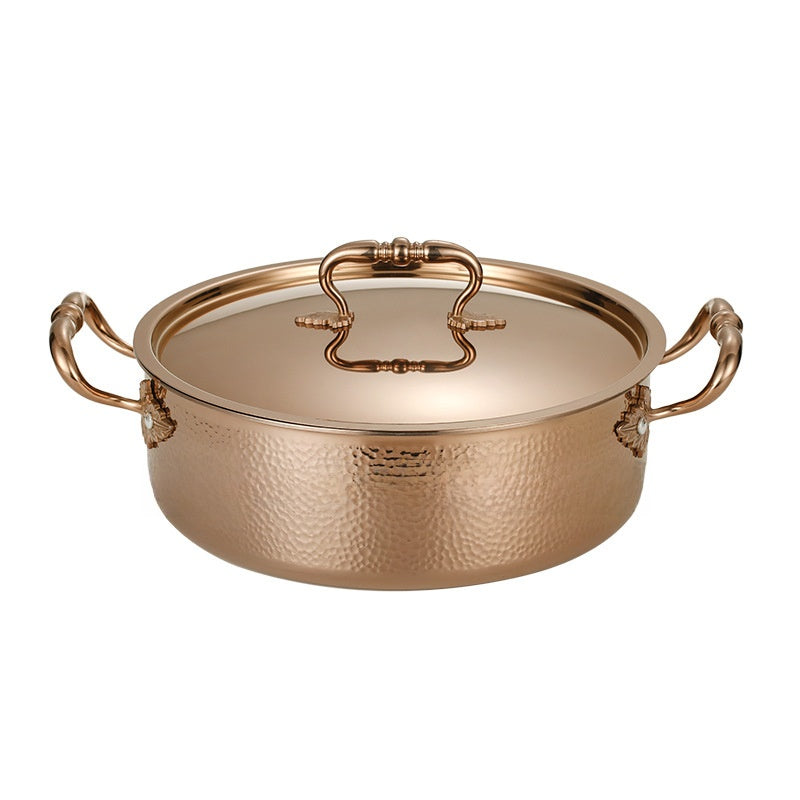 Three-layer stainless steel twin-basin pot