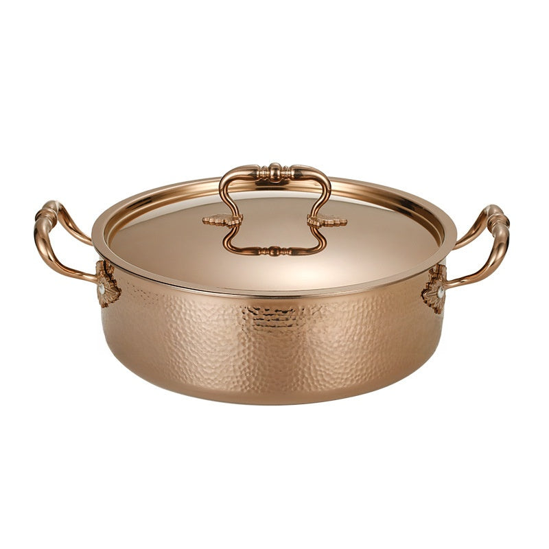 Three-layer stainless steel twin-basin pot