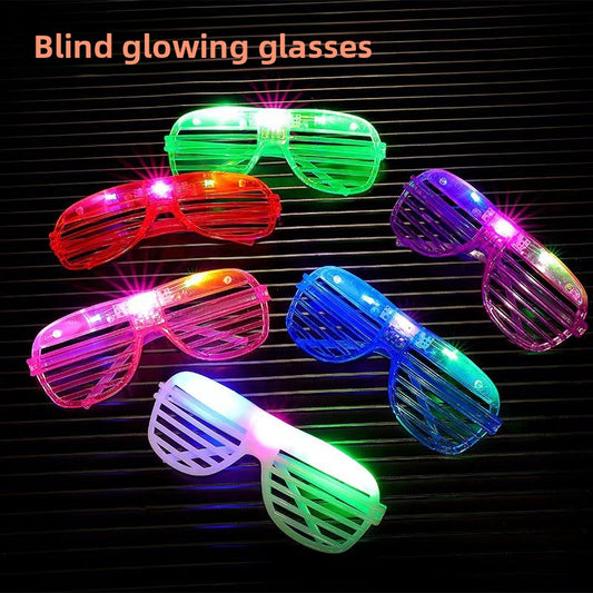 Three-light LED flashing glasses for blinds