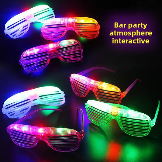 Three-light LED flashing glasses for blinds