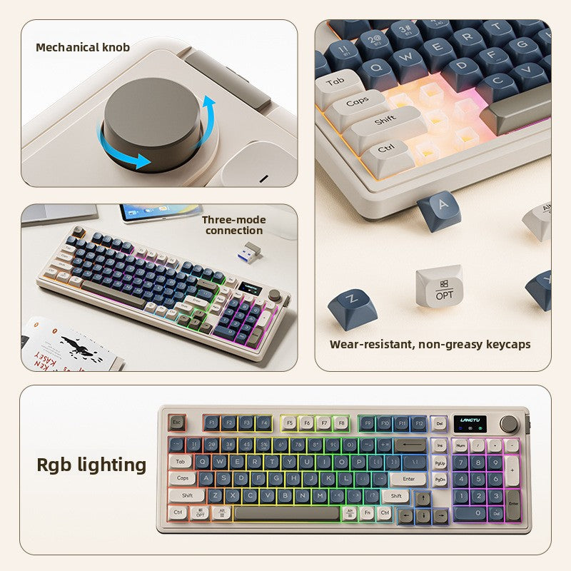 Three-mode Bluetooth keyboard