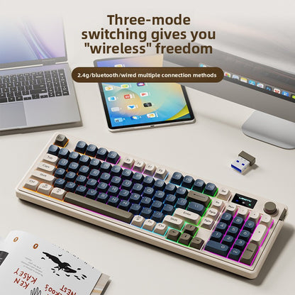 Three-mode Bluetooth keyboard