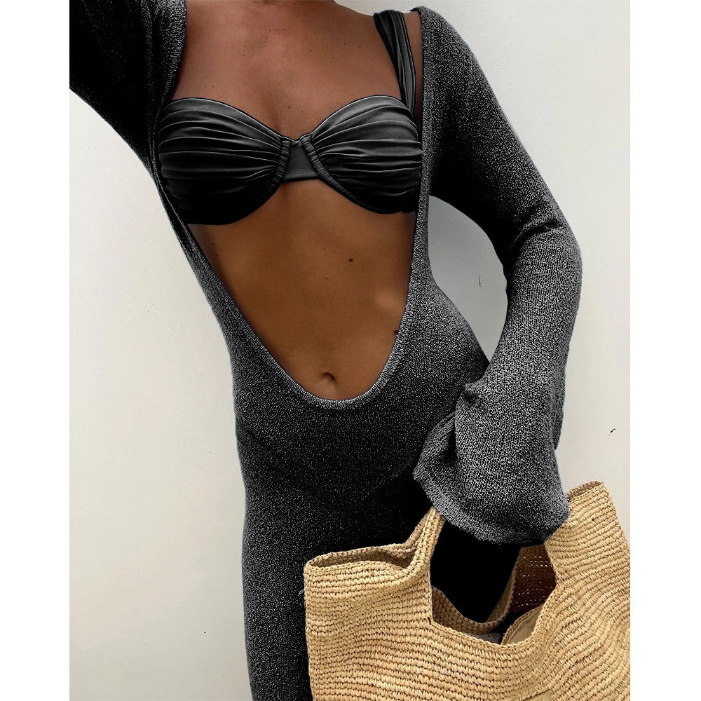 Three-Piece Bikini Set with Underwire Support