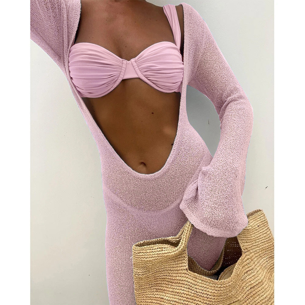 Three-Piece Bikini Set with Underwire Support