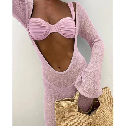 Three-Piece Bikini Set with Underwire Support