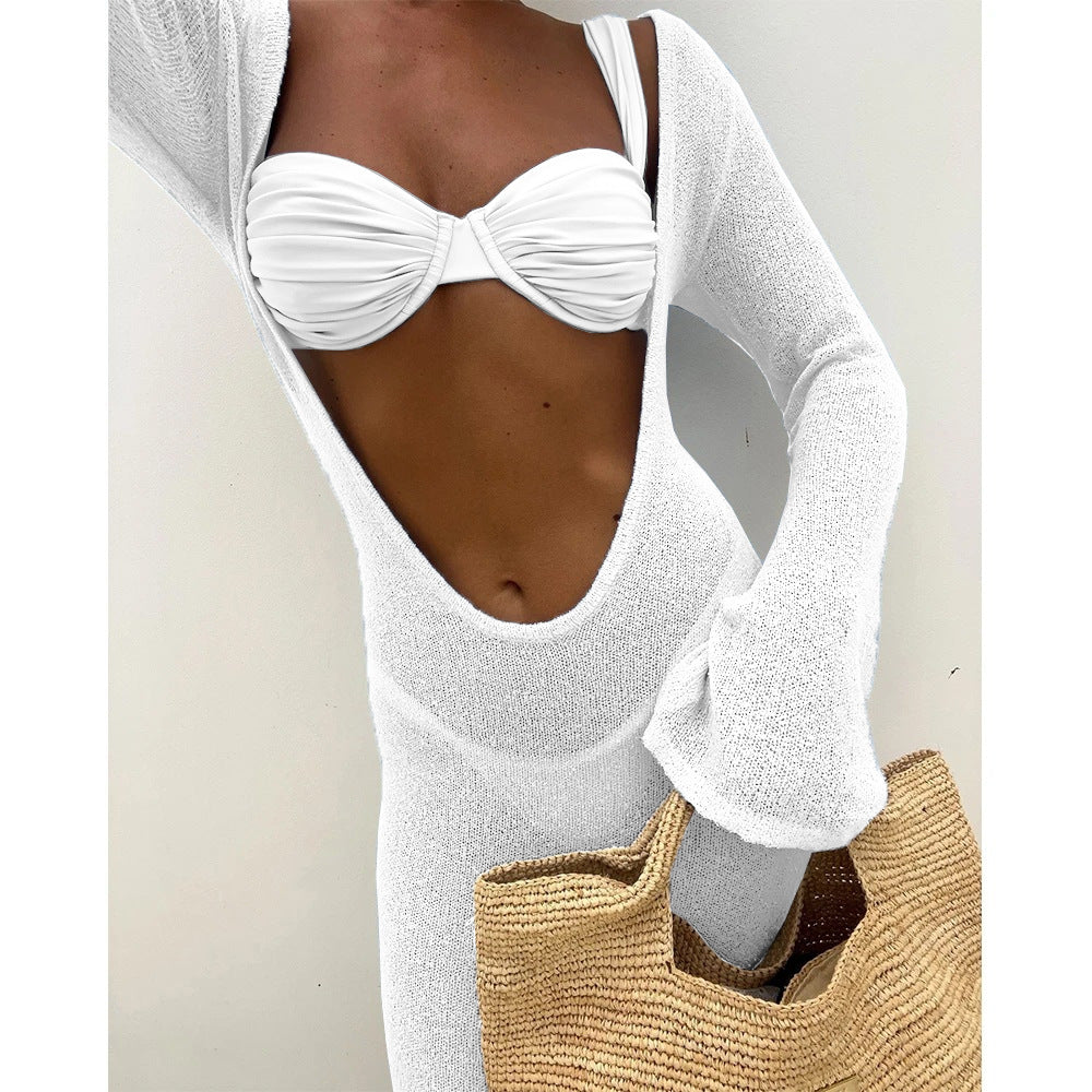 Three-Piece Bikini Set with Underwire Support