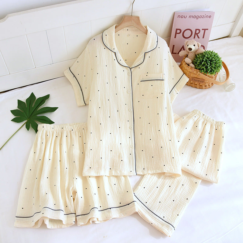 Three-piece lightweight pajama set