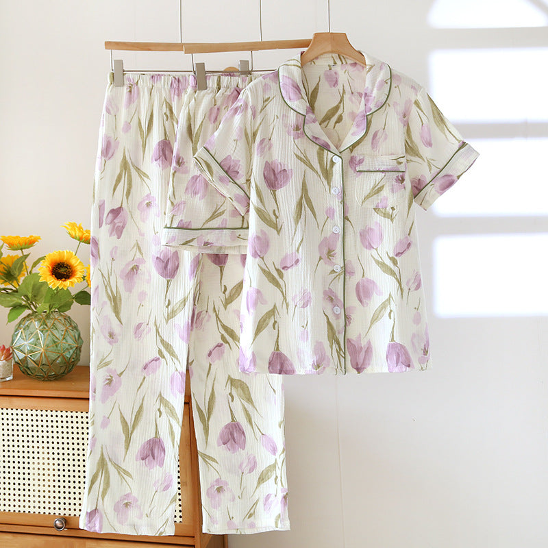 Three-piece lightweight pajama set