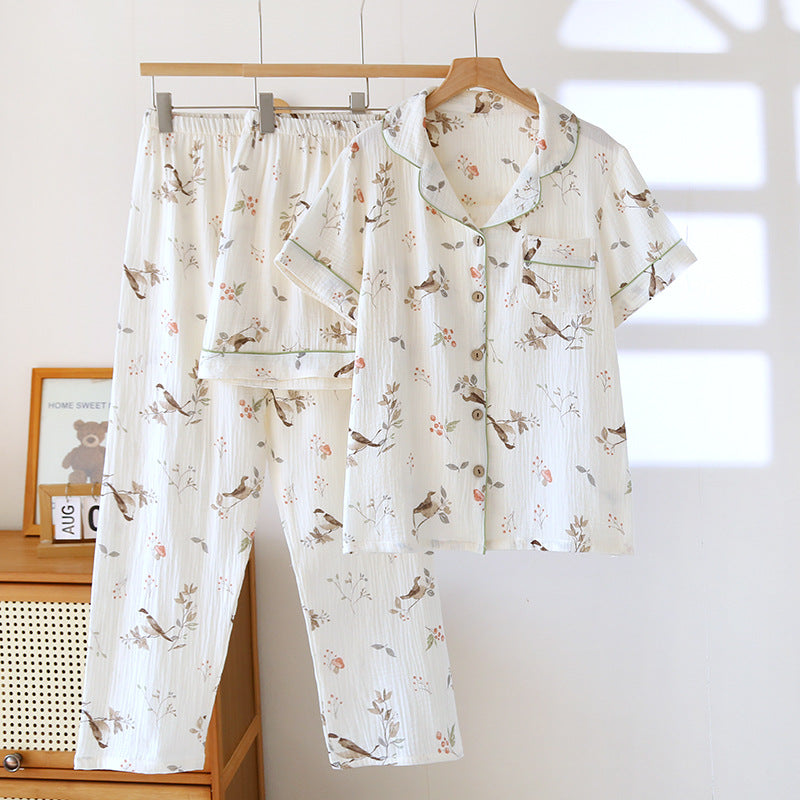 Three-piece lightweight pajama set